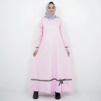Gamis Polos Elegan Premium Terbaru 2023 Katun Jepang Tokai Model Vita Katun bumil cantik manset musl