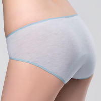 思薇爾 花紗物語樂活風系列M-XXL素面中低腰日用型生理褲(寶貝藍)