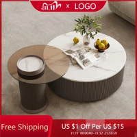 Modern Rotate Coffee Tables Side Tables Marble Round Coffee Tables Living Room Center Tavolino Da Salotto Home Furniture