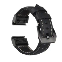 26 22 mm Watchband For Garmin Fenix 5X / 3 / 3 HR Watch Accessories Leather Quick Release Watch Wrist Band Strap Bracelet