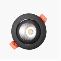 White/Black shell 15W Dimmable COB LED Downlights Warm Cold White 110-240V Fixture Recessed Ceiling Down Lights Lamps + Driver