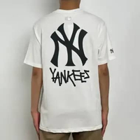 Kaos MLB NY YANKEES BACK BLACK WHITE TSHIRT 100% ORIGINAL S