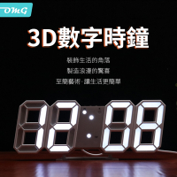 OMG 3D數字時鐘 LED鬧鐘 數字掛墻鐘 USB插電款