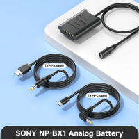 NP-BX1 NP BX1 Dummy Battery DK-X1 USB-A Type-C Power Adapter DC Coupler for Sony ZV-1 RX1 WX500 RX100M6 H400 HX50 HX99 HX300