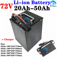LT-escooter battery 72V 20Ah 30ah 35ah 40ah 50ah Lithium ion battery with bms for tricycle motorcycle scooter+Charger