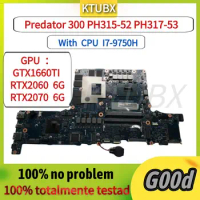 For Acer Predator 300 PH315-52 PH317-53 N1812 Laptop Motherboard.With CPU i7 9750h.GPU RTX1660TI/RTX2060/RTX2070 6G.100% test