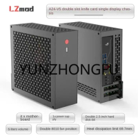 Lzmod 5L mini A24-V5 dual-slot single-display chassis double-sided chamfer 1u power supply itx