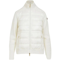 【MONCLER】秋冬新款 女款 前襟羽絨羊毛拼接外套-白色(1號USA-S、2號USA-M、3號USA-L)