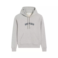 AMI Paris AMI Paris College Logo Hoodie Heather Grey