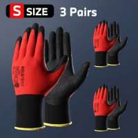 1/3 pairs of nitrile sandy coated gloves, offering superior grip, durability, and comfort, ideal for construction and gardening