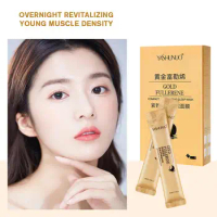 LANBENA 10pcs/box Golden Silk Sleeping Mask Moisturizing Brightening Skin Wash Facial No Products Care Hydrating Complexion Q8L6