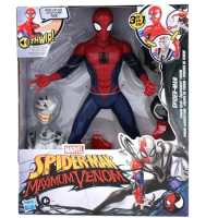 12” Marvel Spiderman: Maximum Venom Spiderman Talking Sounds Peter Parker Kids Toy Action Figure for Boy Gift 35CM