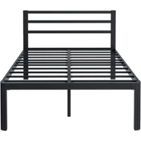 Bed Frame And Headboard, 18 Inch Heavy-duty Metal Platform With Rounded Legs, King Size Bed Frame And Headboard