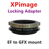 CANON EF/EOS lens to Fuji GFX Camera adapter ring is applicable to EF-GFX 50S2 100S 50S 50R. XPimage locking adapter Mark II