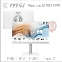 【hd數位3c】MSI MD241PW(Modern/1H1C/5ms/IPS/有喇叭)白【下標前請先詢問 有無庫存】