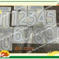 Super A 2023 2024 white GIRo UD IbR AHIM OVIC A.RE BIC R.L EAO Number Printing Font, Hot stamping Patches Badges