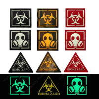 Biochemical crisis Evil Mask Laser Cut Reflective Glow-in-the-Dark Magic Sticker Pack Badge military patch tactical patches DIY