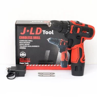 MJ JLD 12V Mesin bor cordless baterai bor listrik bor cas murah 10mm Chuck Bisa bor besi beton tembo