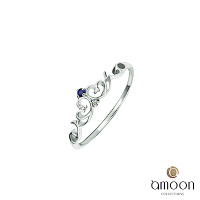 amoon 璀璨星空系列  暮光 K金鑽石/藍寶石戒指