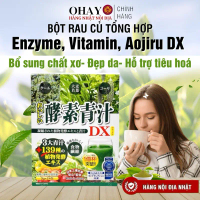 <HÀNG CHÍNH HÃNG>Bột rau củ tổng hợp Enzyme, Vitamin Aojiru DX hộp 24 gói Nhật Bản- Ohayo Shop