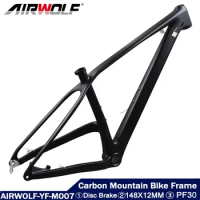 Airwolf 27.5ER Carbon MTB Frame 148*12mm PF30 Carbon Bike Frame Mountain Bike Frame EPS Technology Super Light T800