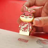 Red Rabbit Metal Seals Chinese Stamp with my name Graduation Customize Gift for Students Teachers Calligraphy Painting Chop