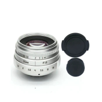 35mm F1.6 C-Mount Large Aperture Manual Fixed Portrait Camera Lens Accessory Fit for M4/3 Mount Cameras Accessory