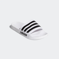 【adidas 愛迪達】Adidas ADILETTE CLOUDFOAM SLIDES 男女款白黑色涼拖鞋-NO.AQ1702