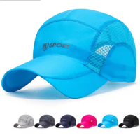 Men Mesh Cap Mountaineering trail running Cap Baseball Tennis Hat Autumn Breathable Quick Dry Hat Bo