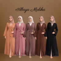 ABAYA MALIKA (Satu piece) Fabrik Nida Premium Dengan Sentuhan Lace