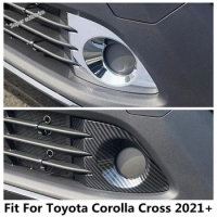 Car Front Bumper Fog Lamp Light Frame Decoration Cover Trim For Toyota Corolla Cross 2021 - 2023 ABS Accessories Exterior Refit