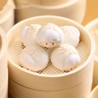POPBean Mini Size Dimoo SHANGHAI Limited Edition Kawaii Steamed Bun / Soup Bun Dimoo Action Figure Doll Toys Gifts for Kids
