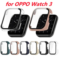 PC Watch Case+Tempered Film For OPPO Watch 3 Case 43mm Screen Protector OPPO Watch Series 3 Screen Crack Resistant Accessories