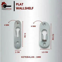 5PCS Plat Gantungan Ambalan Untuk Wallshelf Rak Buku Dinding Pigura 5PCS-Plat Wallshef Kecil