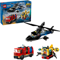 樂高LEGO 城市系列 - 60462 直升機、消防車和潛水艇套裝