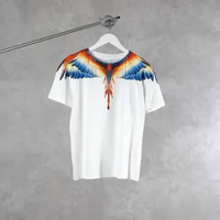 Kaos MARCELO BURLON WINGS ORANGE NAVY WHITE TSHIRT 100% ORIGINAL Size L