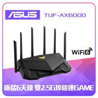 ASUS 華碩 TUF GAMING TUF-AX6000  Ai Mesh 雙頻WiFi 6無線Gigabit 軍規電競路由器(分享器) 可擴充