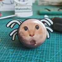 Mainan Elektronik, Lucu, Menampilkan Emotikon Kucing dan Robot Labah-labah Elektrik Abstrak, Saiz Ke