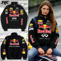 [ส่งจากไทย]F1 Redbull เสื้อแจ็กเก็ตรถแข่งผู้หญิง ย้อนยุค ปักลาย (ไม่ใช่สกรีน) แจ็คเก็ต เสื้อแจ็กเก็ต