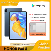 Global Version HONOR Pad 8 12 Inches 2K Ultra Large Screen Octa-core 128GB 22.5W Super Charging Full Metal Ultra-thin Tablet