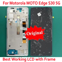 100% Original Best For Motorola MOTO Edge S30 5G LCD Display Glass Sensor Touch Panel Screen Digitizer Assembly with Frame