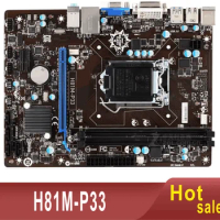 H81M-P33 Motherboard 16GB LGA 1150 DDR3 Micro ATX H81 Mainboard 100% Tested Fully Work