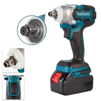Cordless Electric Screwdriver Speed Brushless Impact Wrench Rechargable Drill Driver With LED Light For Makita 18V Battery
