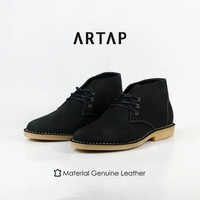 Desert CH Black Sepatu Kulit Asli Chukka 42