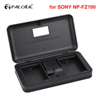 PALO NP-FZ100 NPFZ100 NP FZ100 LCD Charger Case for Sony a9 A9S A9M2 a7R III a7c a7iv III A6600 A7m3 A7R3 a7s3 A7R4 A7M4 BC-QZ1