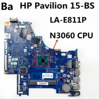 For HP Pavilion 15-BS Series Laptop Motherboard.With LA-E811P N3060 CPU.100% Fully Tested.
