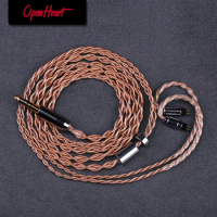 OPENHEART 4 Core 6N UPOCC Earphone Cable 3.5mm/2.5mm/4.4mm MMCX/QDC/0.78 2Pin Headphones Single Crystal Copper Upgraded Cable