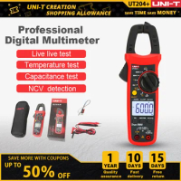 UNI T UNI-T UT202A+ UT204+ Digital AC DC Current Clamp Meter Multimeter True RMS 400-600A Auto Range Voltmeter Resistance Test