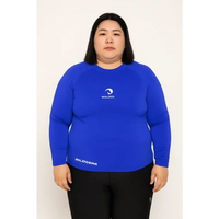 JUMBO BIGSIZE 3XL 4XL 5XL Baselayer Wanita Manset Round Premium Lycra XXXL Biru