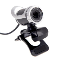 Webcam USB 360 Degrees USB 480P HD Camera Web Cam Clip-on Digital Video Webcamera with Microphone MIC for Computer PC Laptop